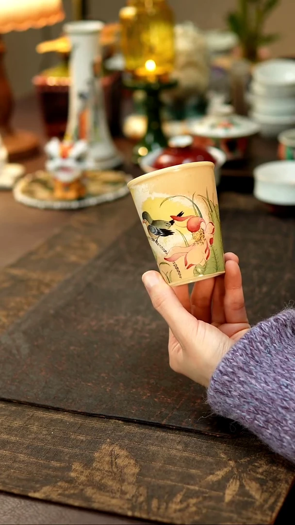 景德镇陶瓷杯碗柴烧多人