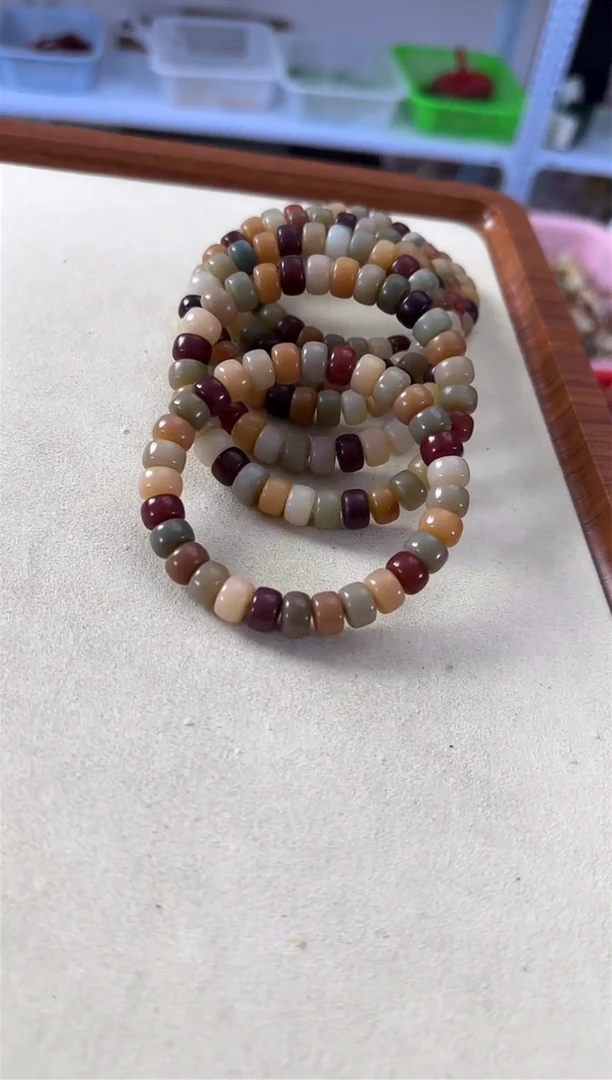 【闪购商品】白玉菩提手串10*菩提根多宝药片单圈