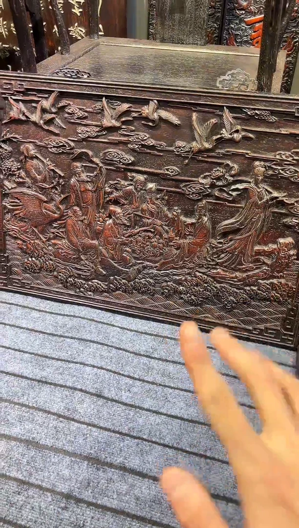 木磨**活紫檀雕刻一物一拍