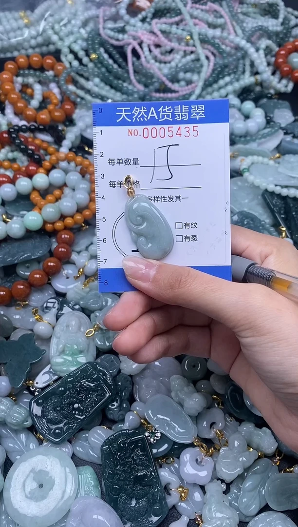 颈饰未镶嵌翡翠天然A货翡翠005435