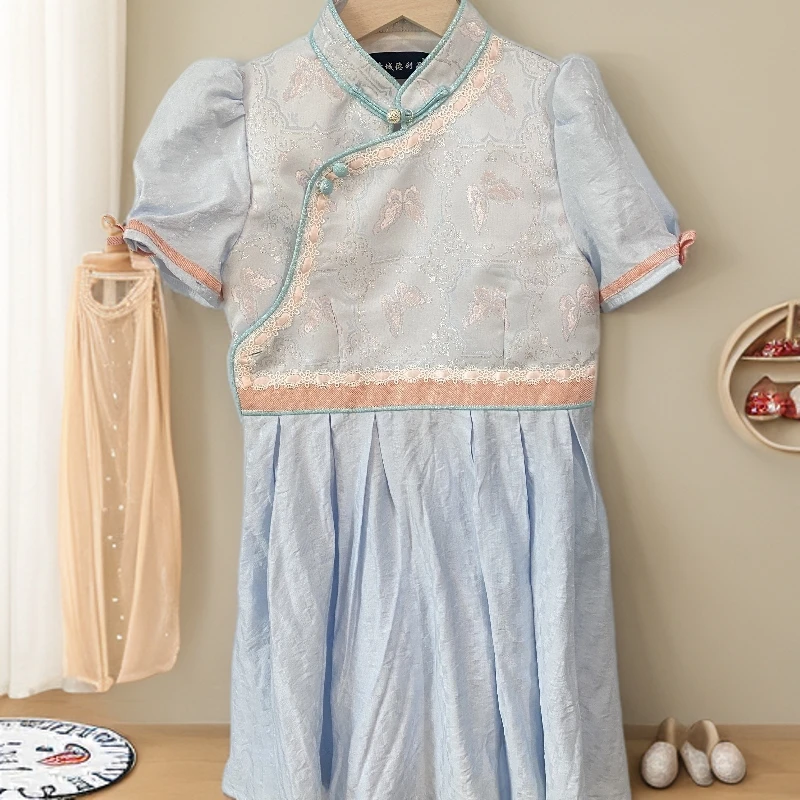 【德利源】女童民族风日常半袖连衣裙D0649#