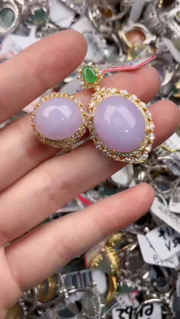 银S925镶嵌戒指翡翠555           5