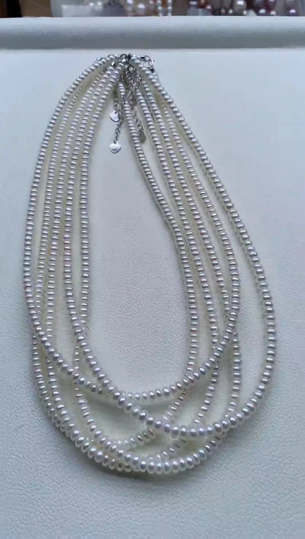 项链银S925镶嵌淡水珍珠多样性发其一，非无暇
