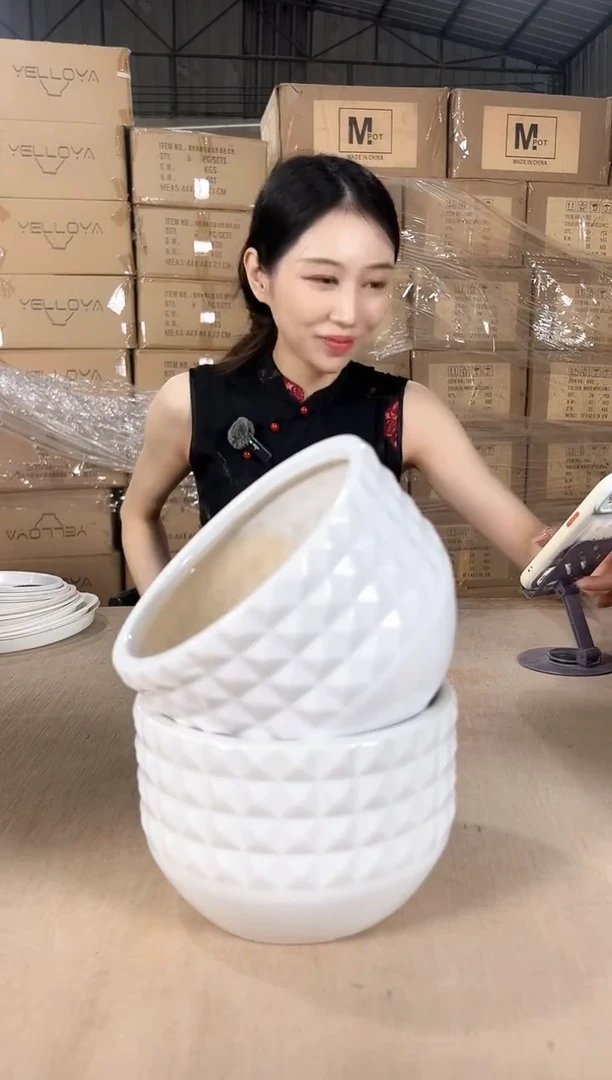 2菱形拼盘白色小号15x11