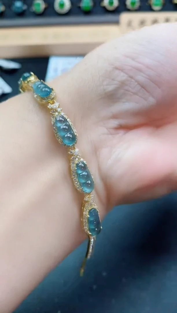 银S925镶嵌戒指翡翠1