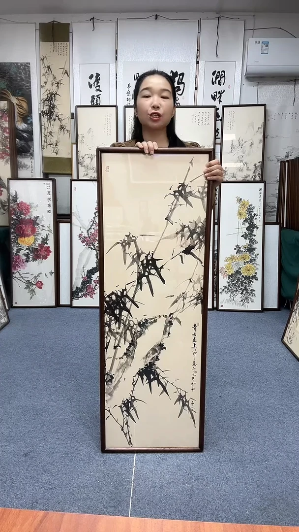 国画42*122实木画框京东包邮手绘