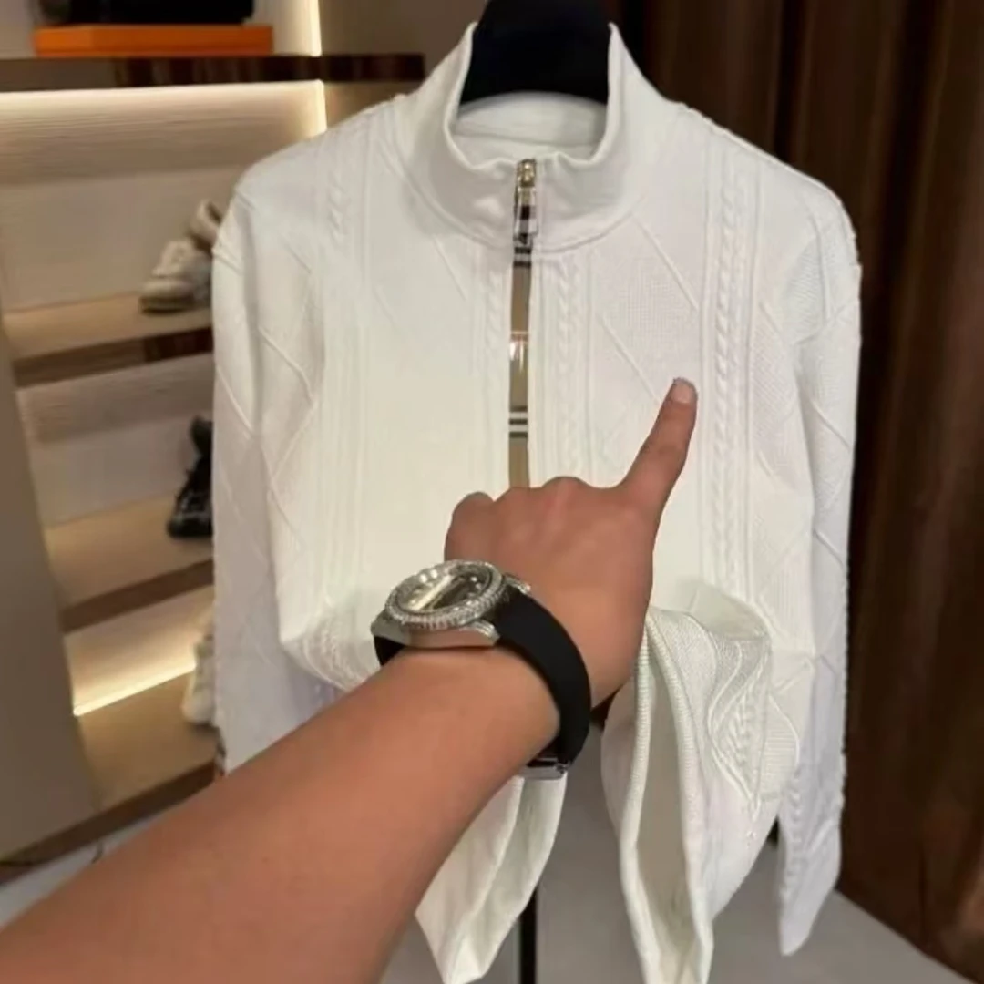 新款针织开衫外套宽松百搭休闲立领长袖BK-24088