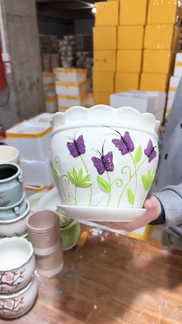 高温陶瓷花盆+E113