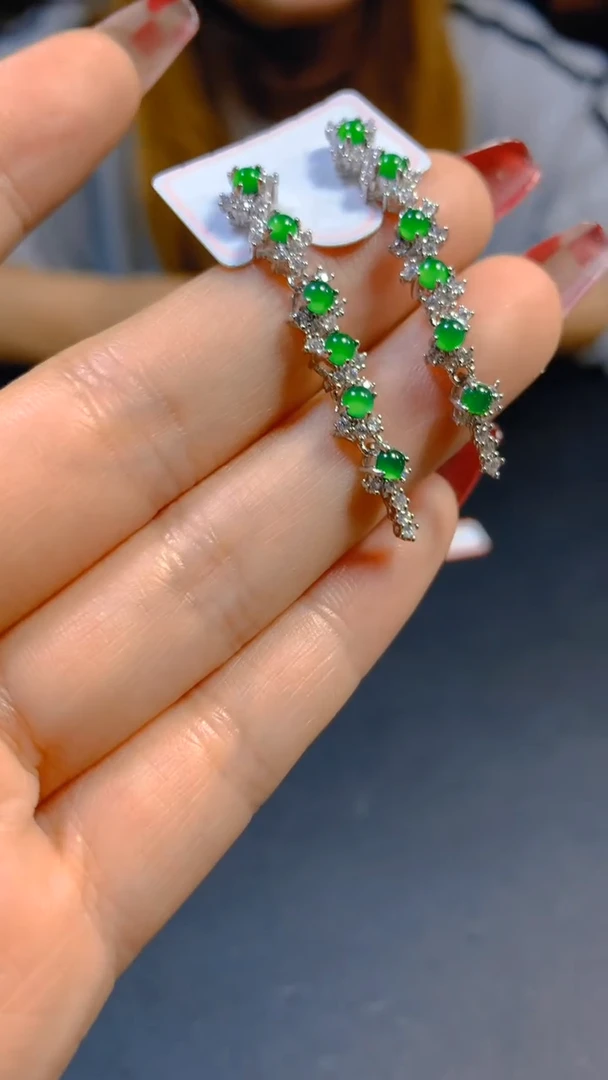 【闪购商品】翡翠耳饰未镶嵌0414263515多样性发一