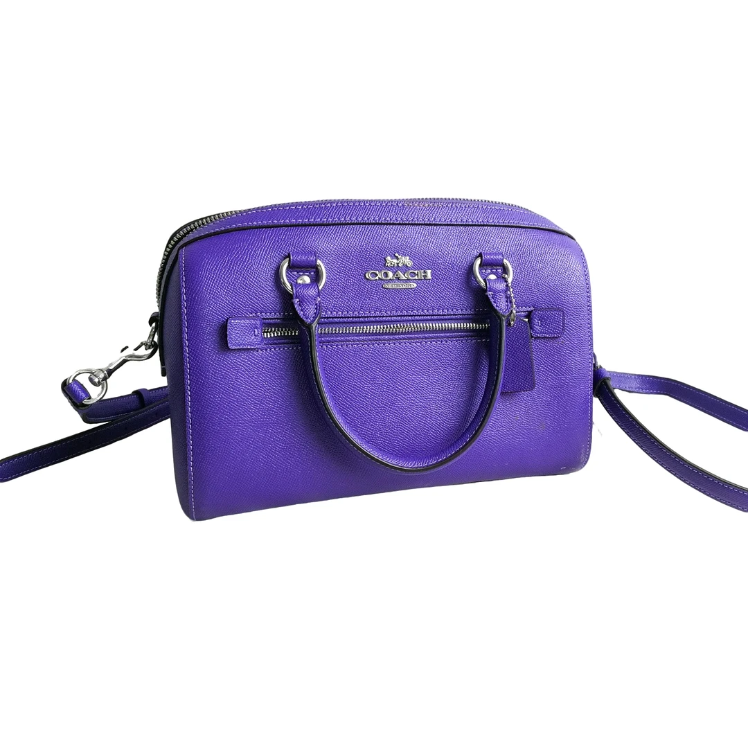 95新 COACH/蔻驰 coach 大紫色波士顿包 121709