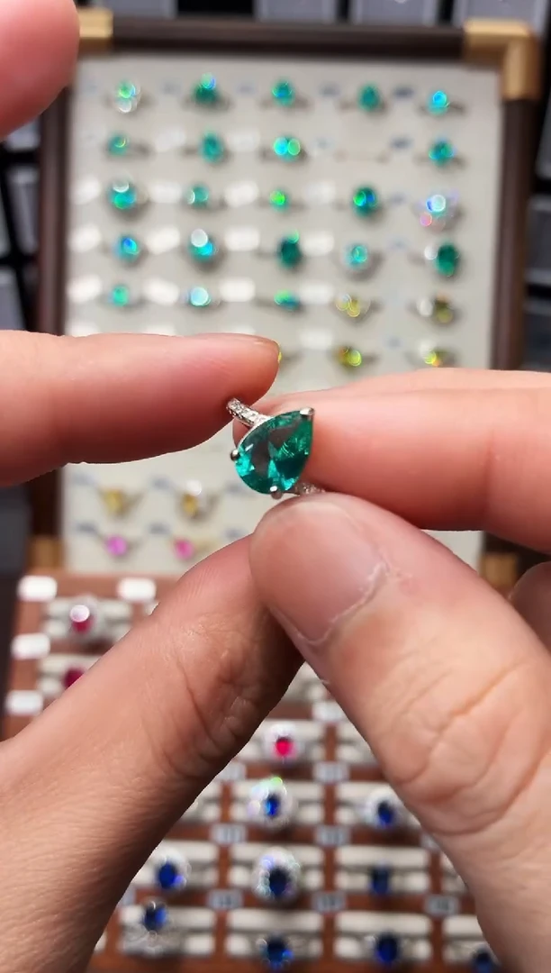 银S925镶嵌戒指碧玺1888