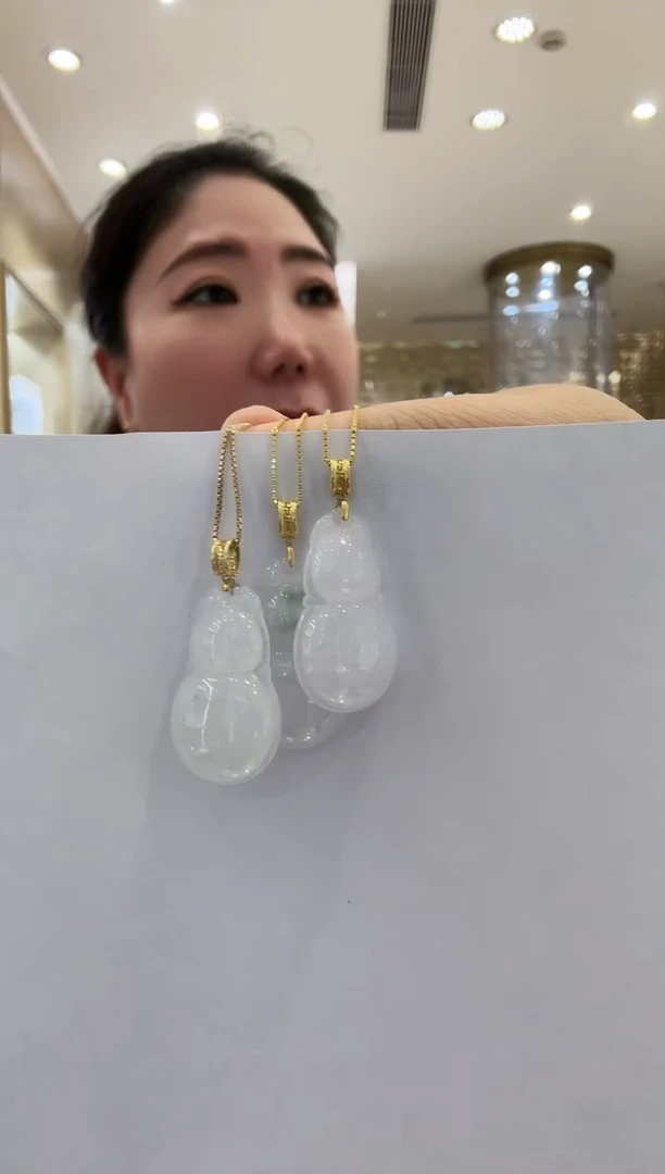 翡翠18K金镶嵌颈饰14多样发一