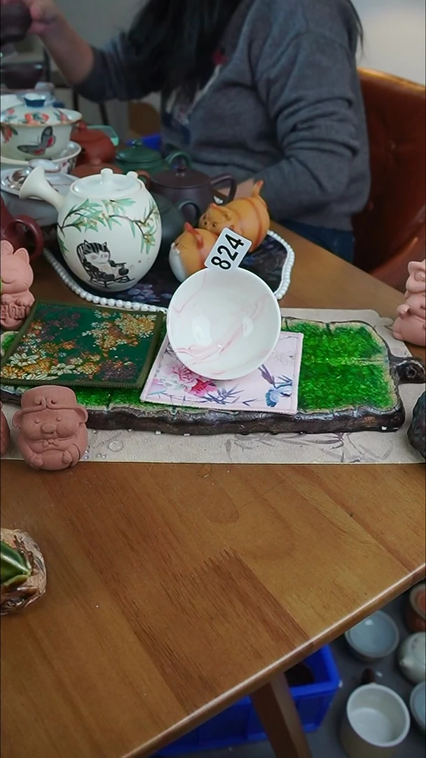 【茶瓷物语】粉红色茶杯824