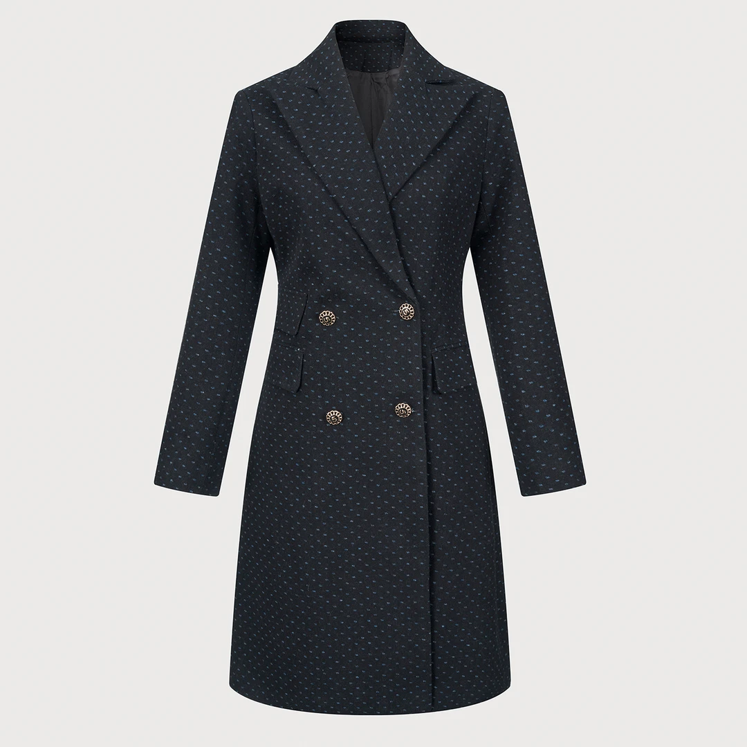 【彤姐原创】冬季时尚设计轻奢气质长款高定小香大衣TWWT4120