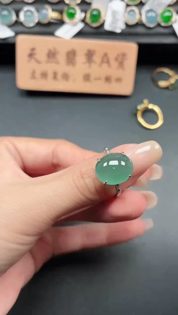 银S925镶嵌戒指翡翠11111