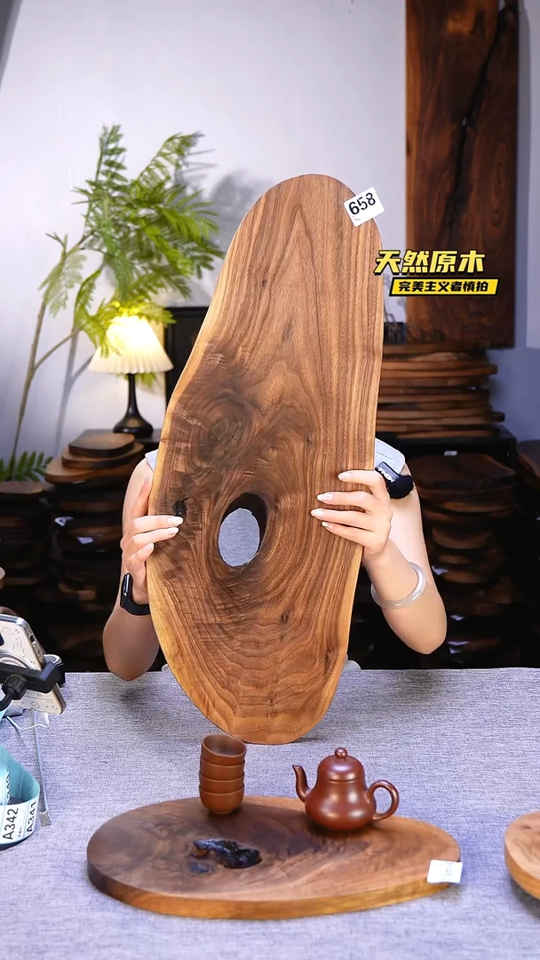 木北美黑胡桃原木.干裂疤结不属于商品质量问题完美主义者慎拍
