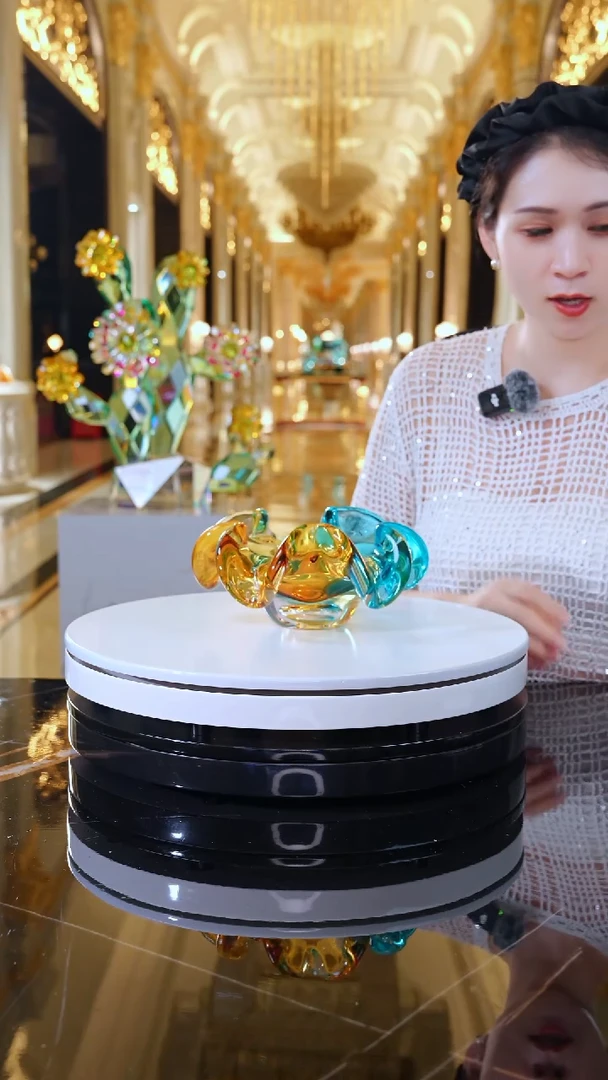 摆件AJ01036茶金配蓝色铃兰小收纳