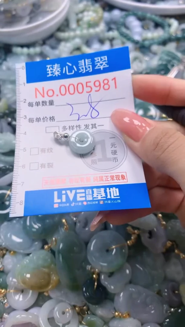 翡翠未镶嵌颈饰5981