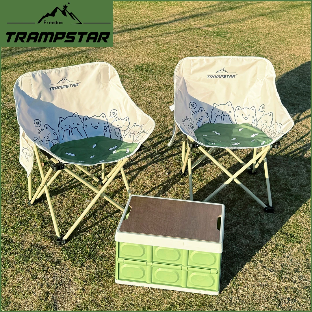 TRAMPSTARTRAMPSTAR【设计师猫猫款】升级版月亮椅户外折叠椅露营椅