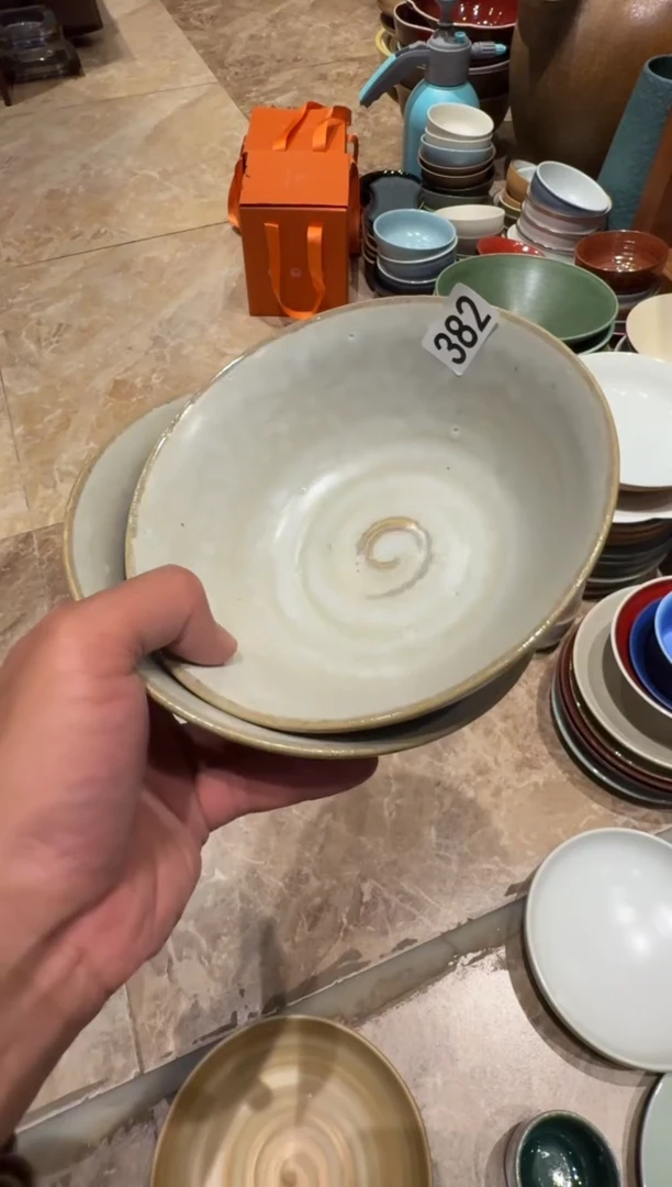 瓷片382 微瑕白麻点明式碗2个