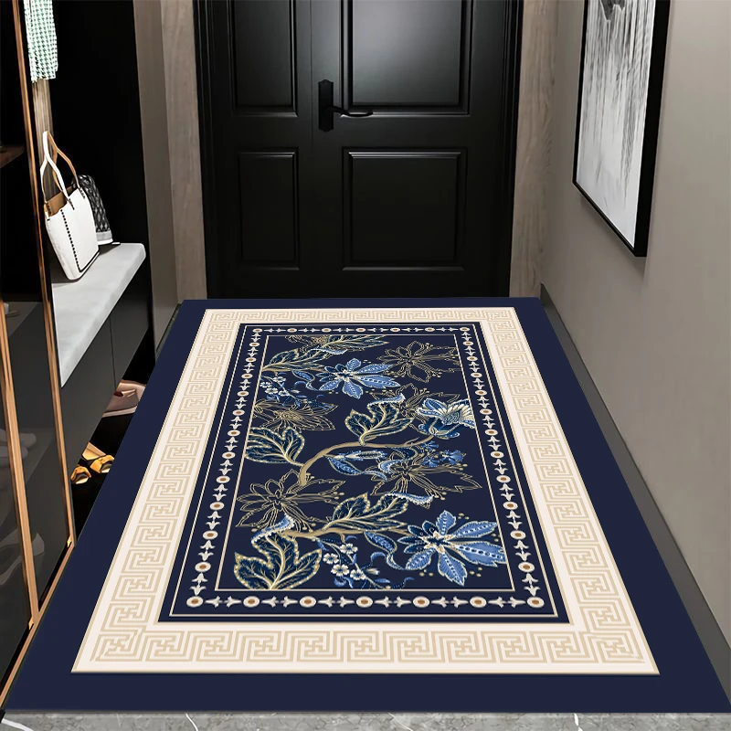 【中式黛蓝100*140cm】硅藻泥地毯厨房走廊防滑可剪吸水垫