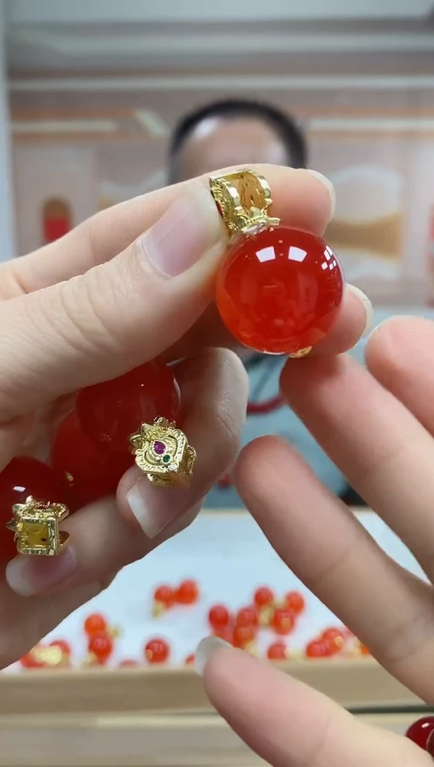 合金颈饰玛瑙/玉髓hjt单珠玛瑙吊坠