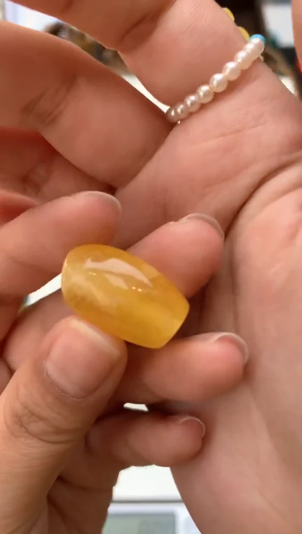 【闪购商品】琥珀珠宝奇石未镶嵌026琥珀蜜蜡花粉有纹小坑介意勿拍