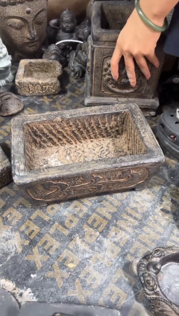 陶土【火山泥】石槽盆