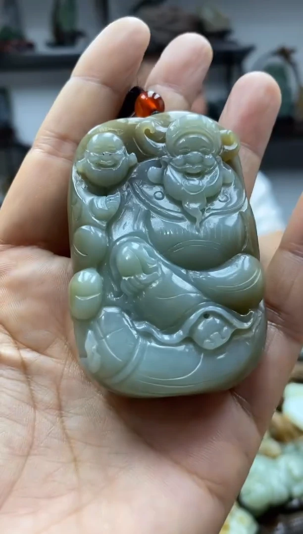 和田玉未镶嵌把件1