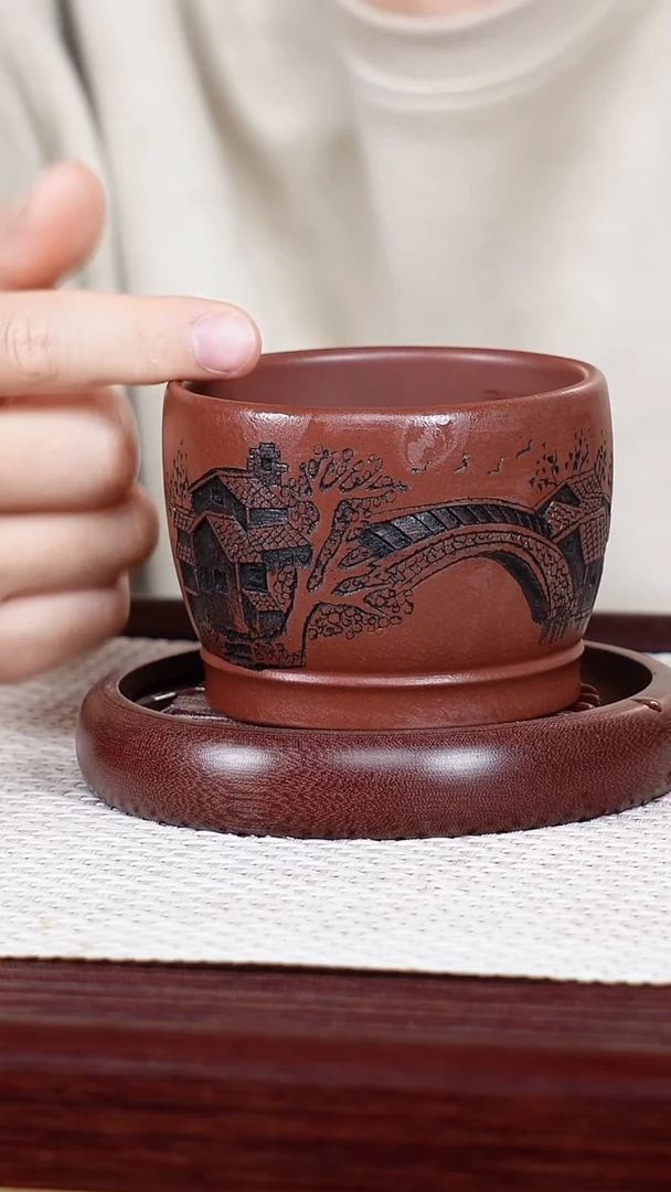 宜兴原矿紫砂 主人杯