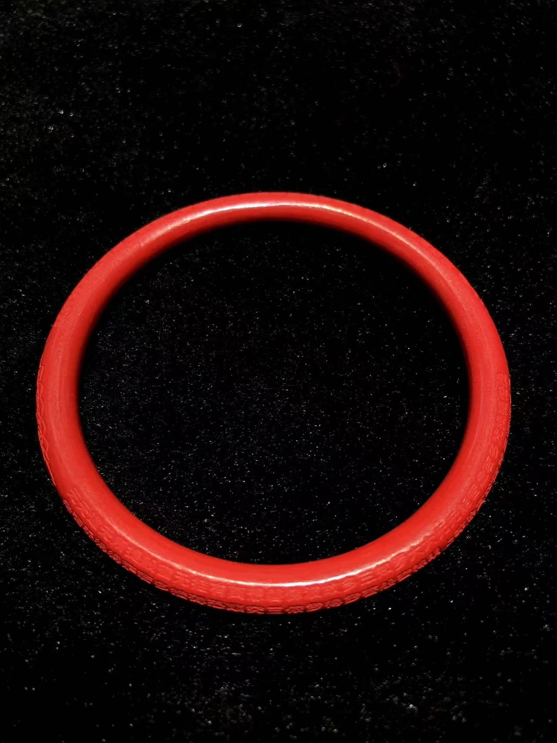 含辰砂工艺品含辰砂工艺品S6469-朱砂圆条手镯-WR圈口60-66