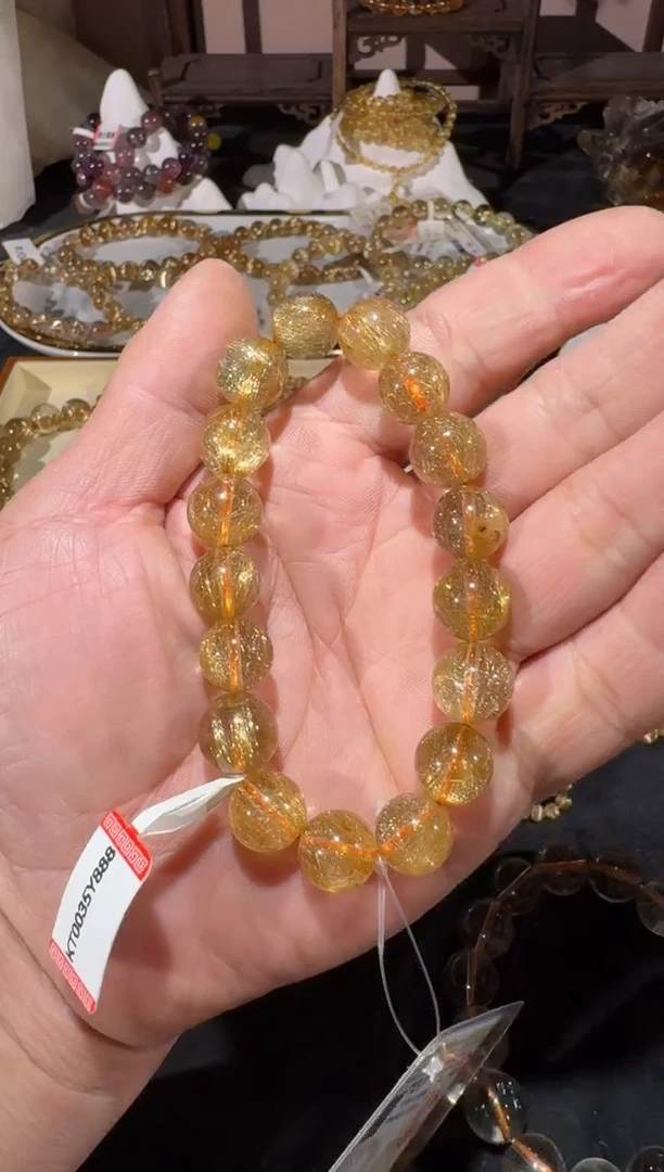 未镶嵌手串发晶SJ-876金发晶