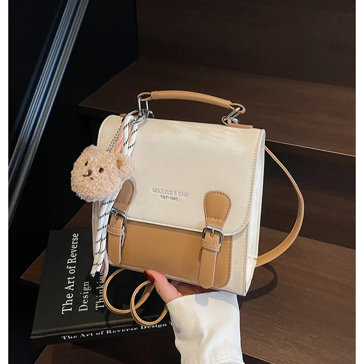 【小熊学院】双肩背包时尚百搭女款女生女包小背包包包推荐双肩包