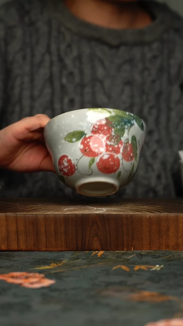 瓷片釉下彩手工手绘同款陶器