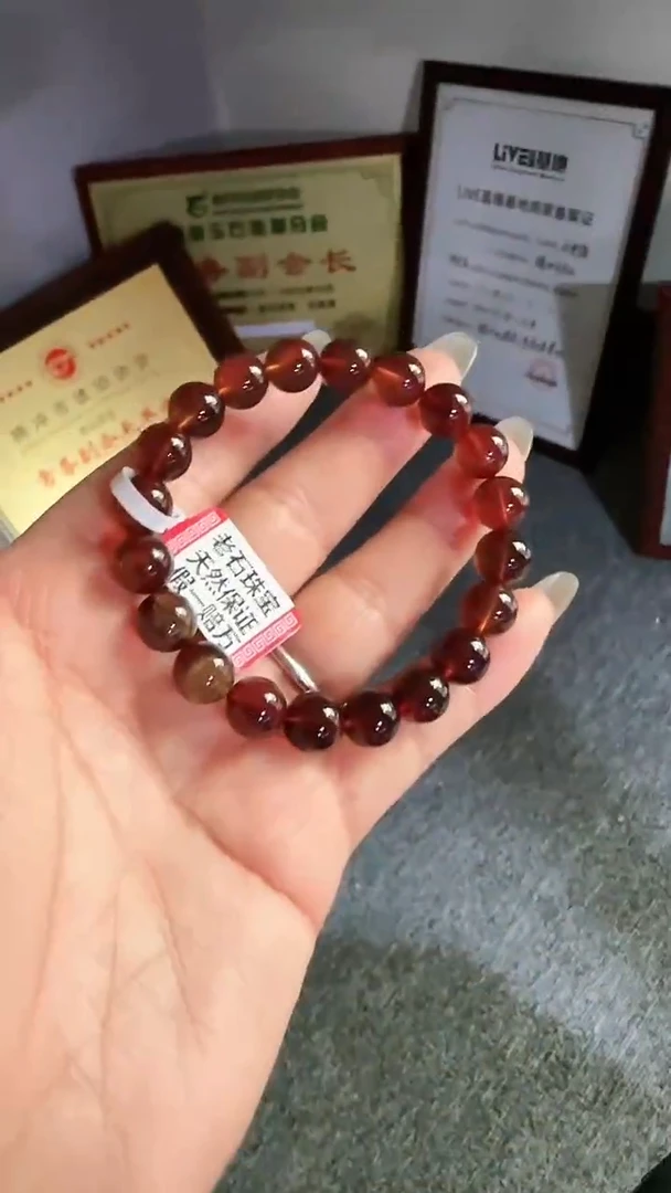 未镶嵌琥珀手串规格9微瑕紫罗兰手串#13