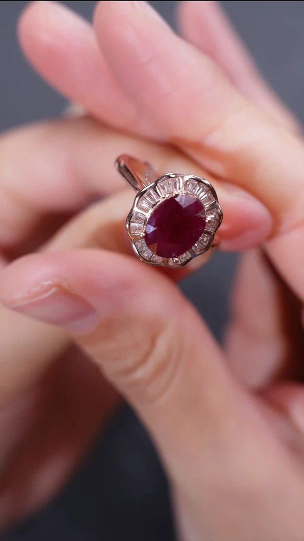 手饰银S925镶嵌红宝石手饰