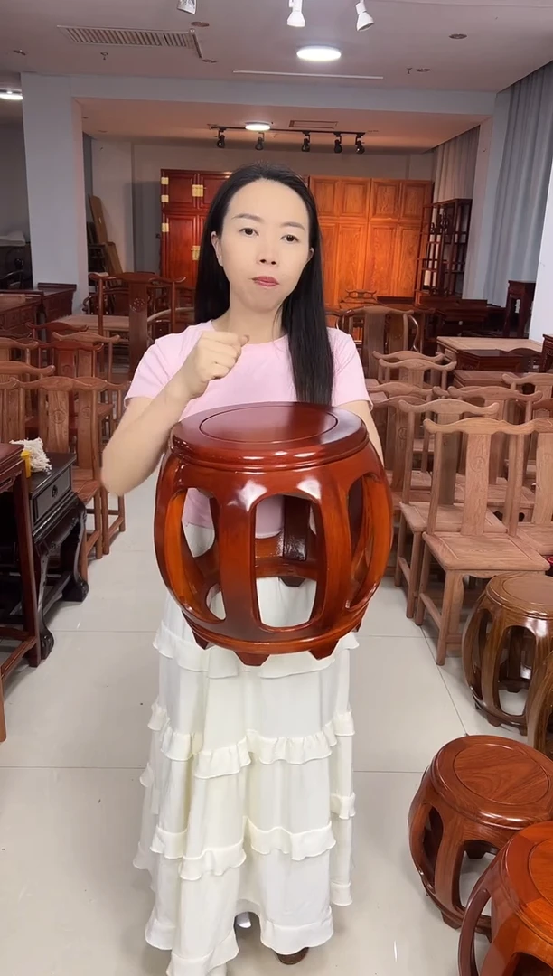 花梨木类端景台小鼓凳
