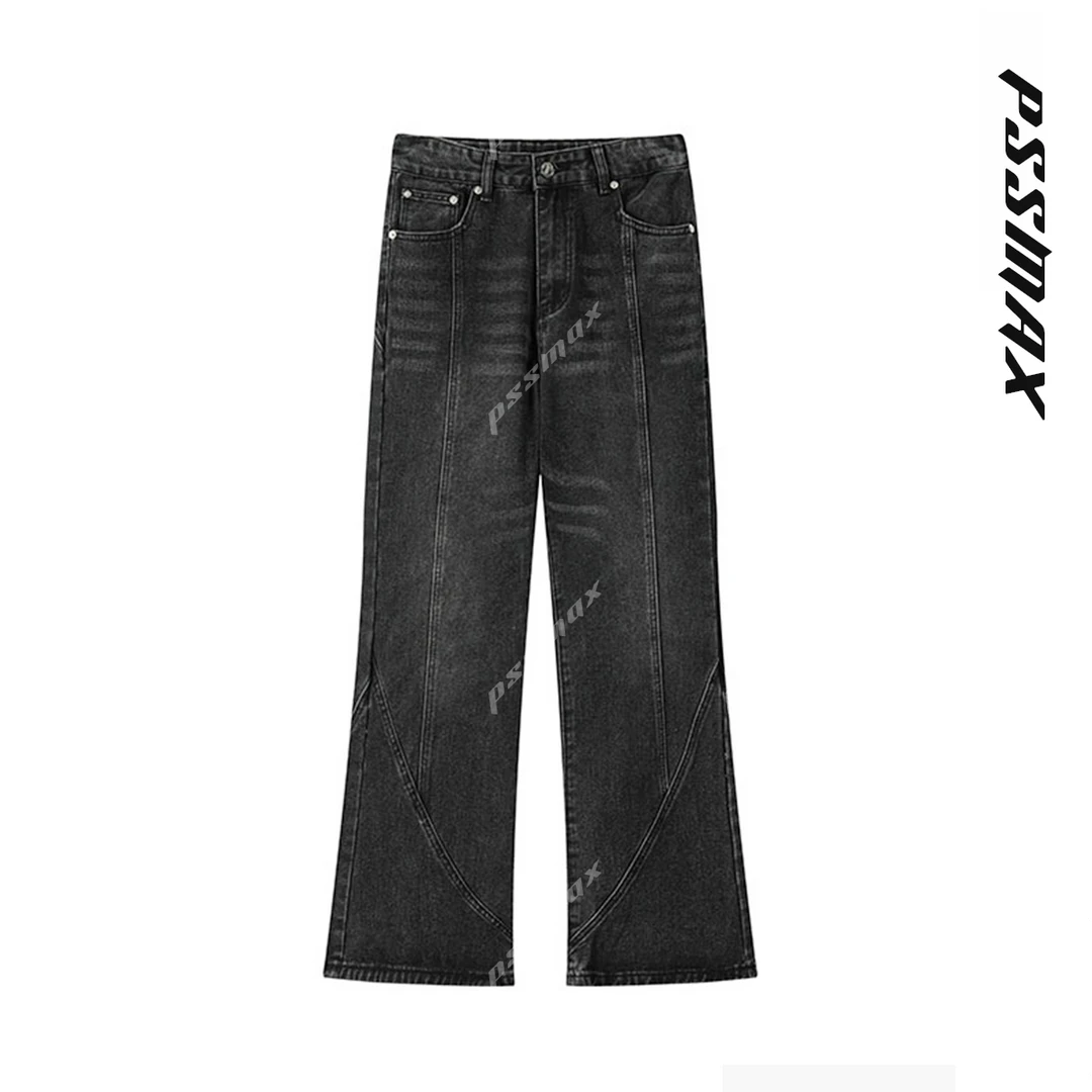 2025新款PSSMAX 胖俗俗【解构水洗牛仔裤】夏季美式潮流宽松长裤