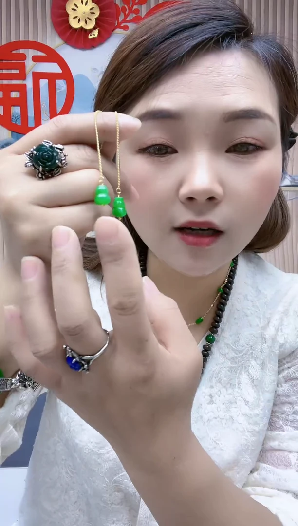 【闪购商品】翡翠耳饰未镶嵌A06FSDDFSFDSD