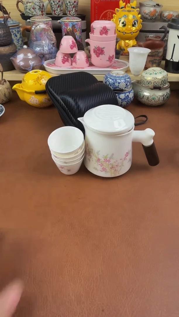 陶瓷茶具摆件旅行套组