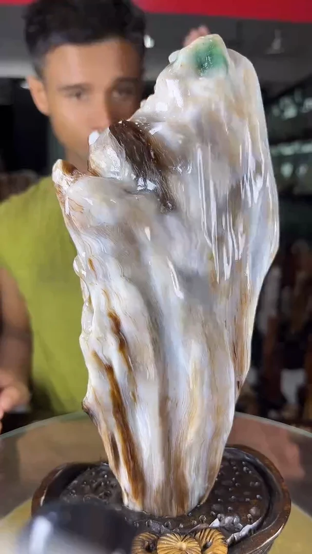 未镶嵌珠宝奇石硅化玉缅甸天然树化玉摆件