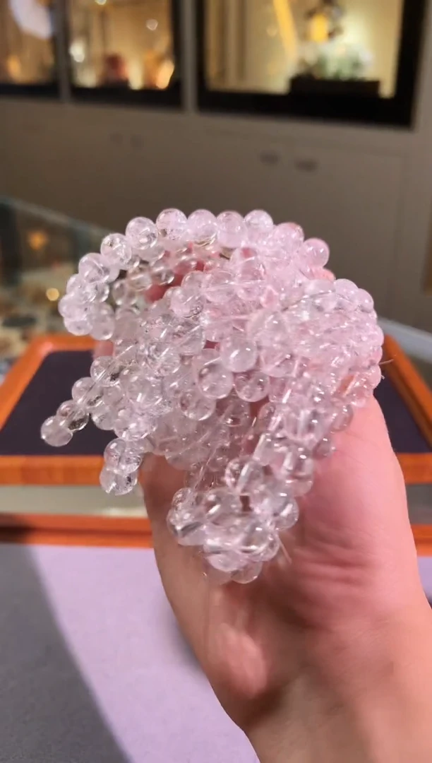 水晶手链未镶嵌10mm+白阿塞（多样性发一）