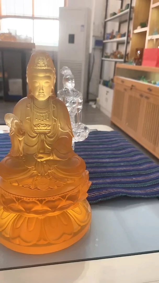 【闪购商品】茶盏琉璃观音摆件禅意