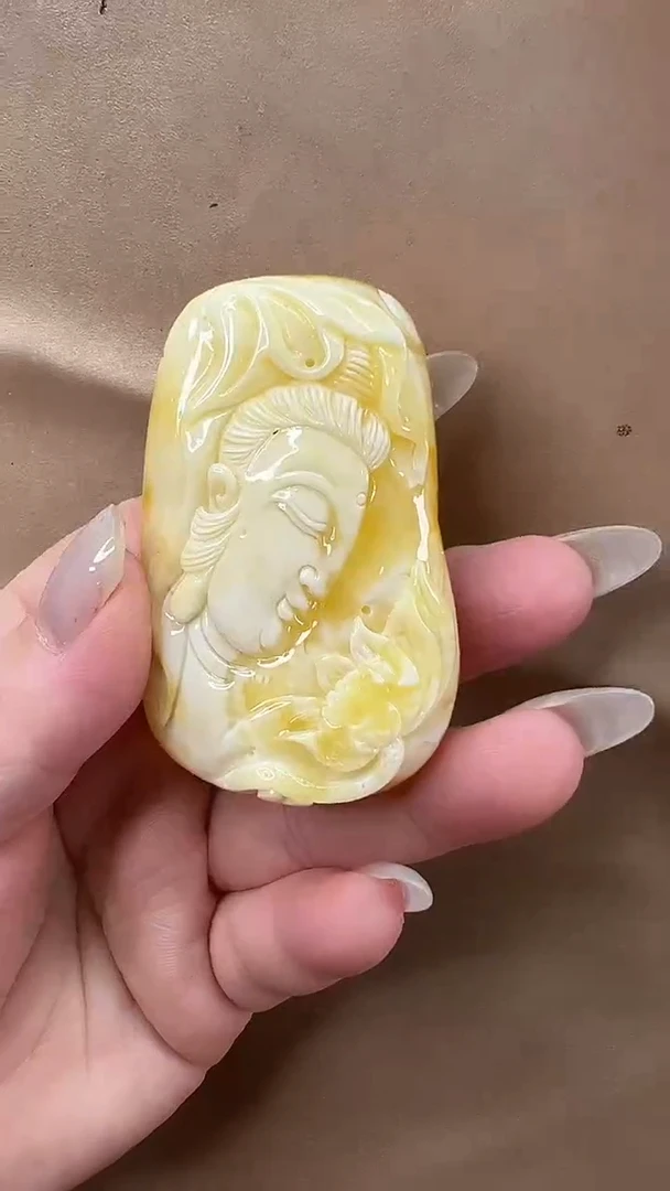 琥珀颈饰未镶嵌吊坠