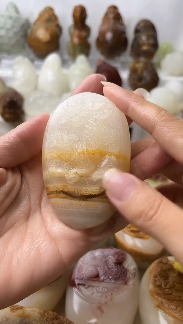 石材方解石棉纹正常不退换虎水波纹