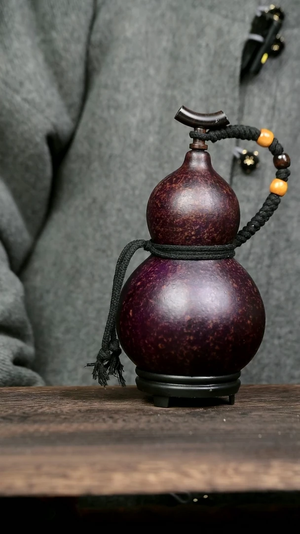 330号中药煮色  650ml左右 大漆葫芦水壶/酒壶 一物一拍