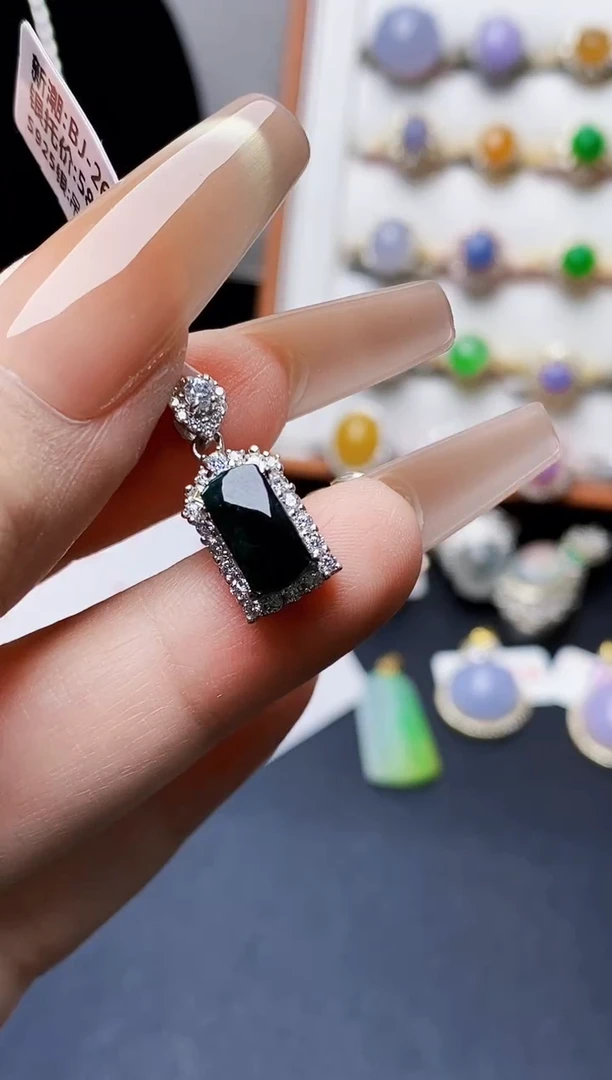 银S925镶嵌戒指翡翠2157