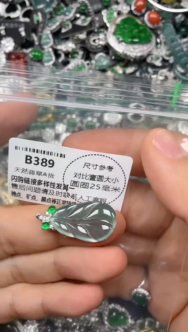 颈饰未镶嵌翡翠B389吊坠