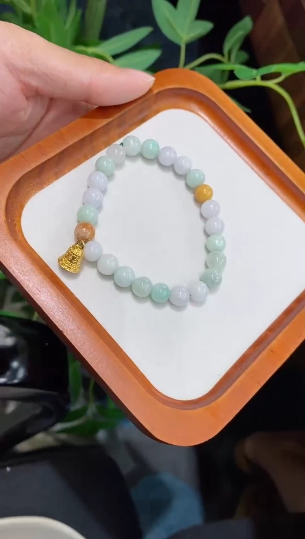 未镶嵌手镯翡翠胡*蝶手串