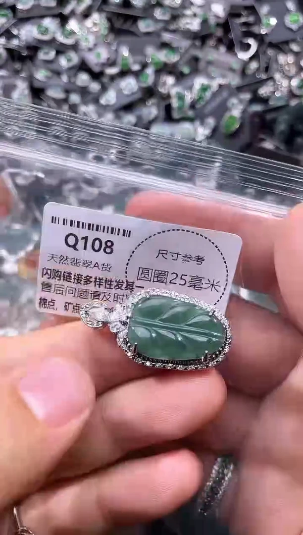 翡翠未镶嵌颈饰Q108吊坠